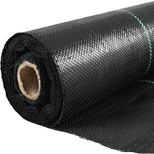 VEVOR Weed Barrier Landscape Fabric, 6 x 250 ft, 4.1 Oz Premium Woven Ground Cover, Heavy Duty PP Material & Easy Setup, Weed Control, Black - 1 of 4
