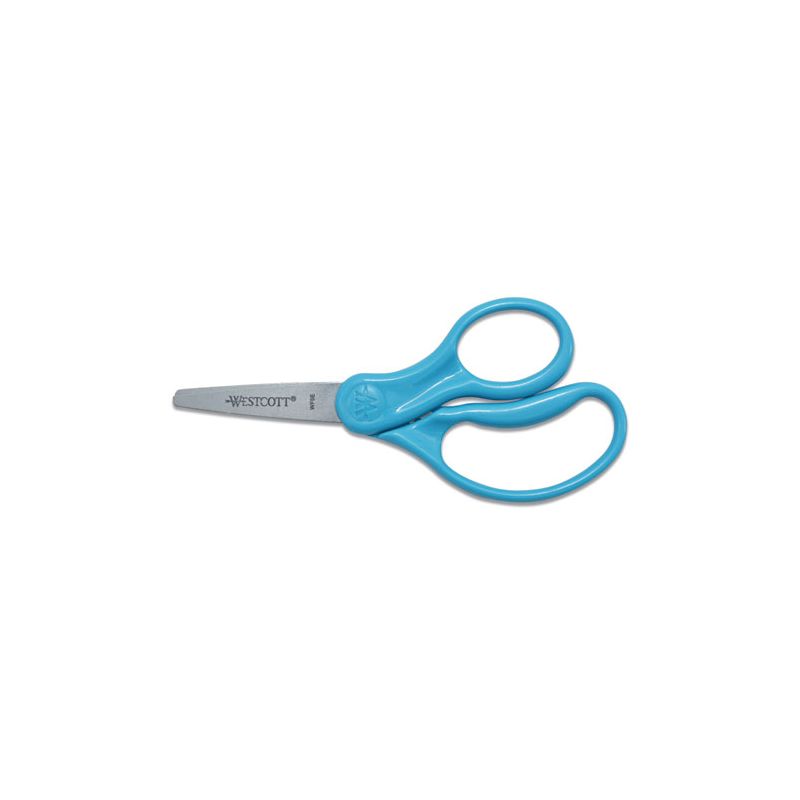 Westcott For Kids Scissors, Pointed Tip, 5" Long, 1.75" Cut Length, Randomly Assorted Straight Handles, 3 of 7