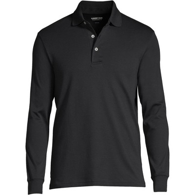 Lands' End Men's Tall Long Sleeve Super Soft Supima Polo Shirt - Large ...