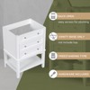 BENCMATE Bathroom Vanities 24 Inch Bathroom Cabinet Base with Drawer and Open Shelf for Bathroom, White, 23.6"*17.9"*33" - 2 of 4