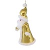 De Carlini Italian Ornaments 6.25 In Gold Santa Christmas Tree Ornament , St Nick Stars Italian (1PC) - 3 of 3