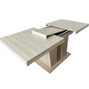 Gulches Furniture 160-200cm Extendable Dining Table, Rectangular Travertine Pattern Top, Seats 6-10, Sturdy Base for Dining Room/Large Spaces - 4 of 4