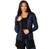 Women's Two Tone Ribbed Jacket - Angel Apparel - image 3 of 4