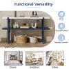 KWPZQEB 2-Tier Console Table, Entryway Table with Storage Shelves and Marble-Effect Top, Narrow Sofa Tables for Living Room, Hallway - 4 of 4