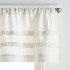 3pc Water's Edge Tufted Window Valance and Tiers Set White - Martha Stewart - image 2 of 4