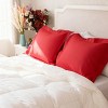 2 Pack Brushed Microfiber Pillow Shams, Super Soft and Cozy Oxford Pillowcases - NTBAY - 3 of 4