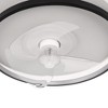 DORESshop 18 in. Modern Black and White Flush Mount Bladeless Ceiling Fan Light with Remote, Low Profile Design for Small Spaces - 4 of 4