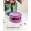 Benevolence LA Plush Velvet Round Travel Jewelry Box - 4 of 4