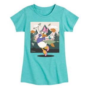 Girls' - Disney - Daisy With Leaves Fitted Short Sleeve Graphic T-Shirt - 1 of 4