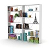 PAGED 6 Tier Bookshelf Wood Frame Bookcase Storage Organizer with Open Back for Living Room, Home Office - 3 of 4