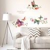 Unique Bargains Butterfly Flower Vine Pattern Bedroom Wall Stickers Self-stick Artificial Decal - 3 of 4