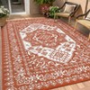 Outdoor Vintage Lightweight Plastic Straw Rug Erasable Stain Resistant Large Area Rugs for Camping Garden Backyard Picnic Reversible Portable Carpet - 4 of 4
