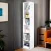 Hommoo 70.9" Corner Bookcase, Modern 6-Tier Narrow Cube Display Shelves - 4 of 4