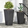 Christopher Knight Home Berkamn Outdoor Lightweight Concrete Medium and Large Planters (Set of 2), Gray - 2 of 4