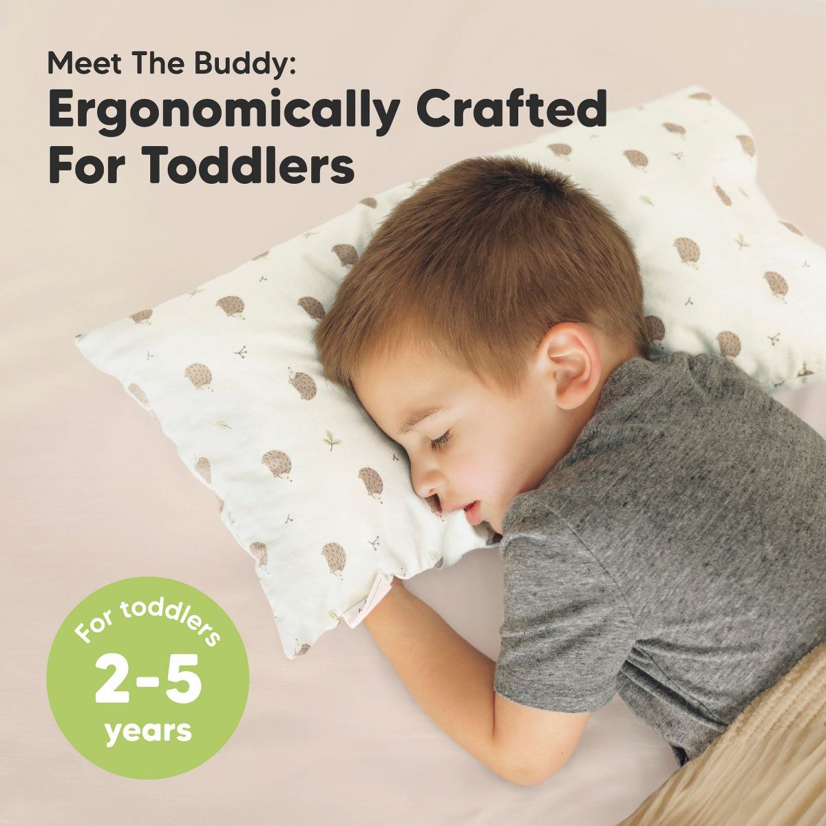 KeaBabies Buddy Toddler Pillow with Pillowcase, 10x18 Buddy Pillow for Toddler, Soft Kids Pillow for Sleeping, Travel, Age 2-5 - thumbnail 2