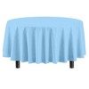 Crown Display Disposable Plastic Tablecloth 84 Inch Round- 6 Pack - image 2 of 4