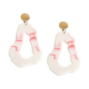 SOHI Women's White Marble Drop Earrings - 1 of 3
