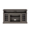 VYNXARIA Classic Dark Walnut and Black TV Media Stand for TVs Up to 65" with Versatile Storage - 4 of 4
