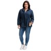 Agnes Orinda Women's Plus Size Lightweight Zipper Drawstring Waist Long Sleeve with Pockets Utility Fashion Jackets - 3 of 4