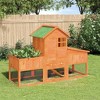 vidaXL Rabbit Hutch/Bunny Cage - Outdoor, Solid Pine, 2-Tier with Water-Resistant Roof, 66.9"x24.8"x44.5" - 2 of 4