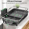 Attop Dish Drying Rack, Expandable Dish Rack for Kitchen Counter, Stainless Steel Dish Drainer with Drainboard Set - 3 of 4