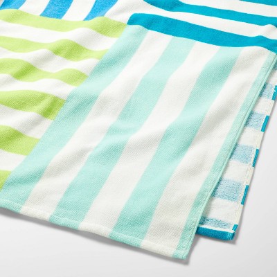 Striped Beach Towel Blue - Sun Squad&#8482;_0