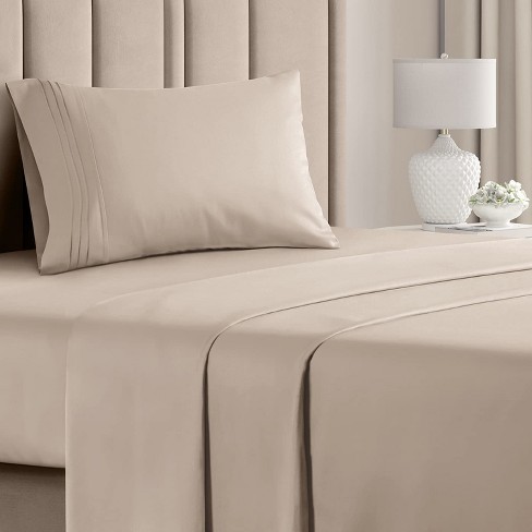 Cgk Linens 3 Piece Microfiber Sheet Set In Wheat, Size Twin : Target