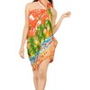 HAPPY BAY Women's Beachwear Summer Beach Wrap Bikini Wraps Sarong Coverups Swimwear Swim Cover Up Skirt Pareo for Women One Size Orange,flamingo - image 2 of 4