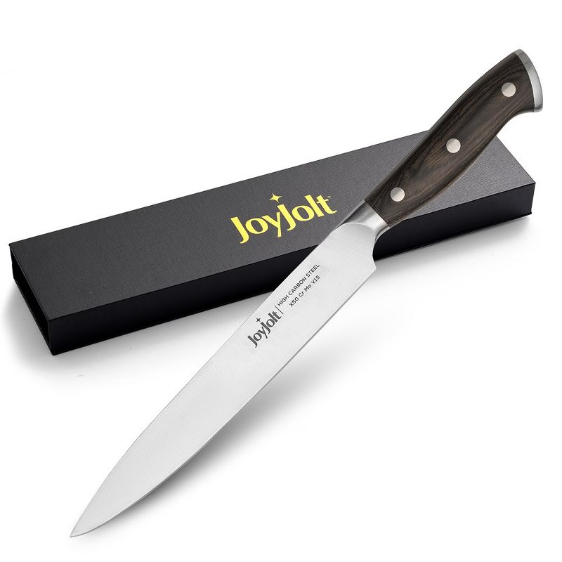 JoyJolt 8” Carving Knife Pointed Tip Stainless Steel Kitchen Knife, 1 of 8