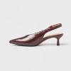 Women’s Samantha Sling Back Kitten Heels – A New Day™ Burgundy - 2 of 4