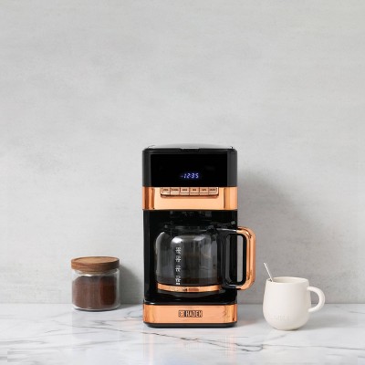 Haden Black and Copper 12-Cup Programmable Digital Coffee Maker