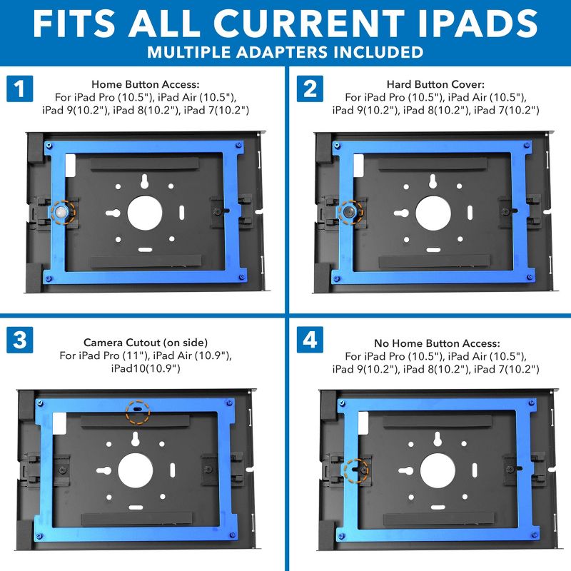 Mount-It! Adjustable Locking Anti-Theft Tablet Kiosk Floor Stand Compatible w/ iPad 10, 9, 8, iPad Pro 11, 10.5, iPad Air 10.5 | For Business & Reta, 4 of 10