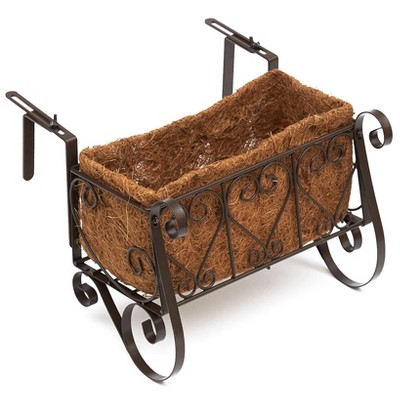 The Lakeside Collection Decorative Rail or Fence Planters