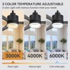 Airsurfer 52-inch Ceiling Fan with Light and Remote Control,3 Colors LED Light and Light Memory Function,6 Speeds Ceiling Fan for Bedroom, - 4 of 4