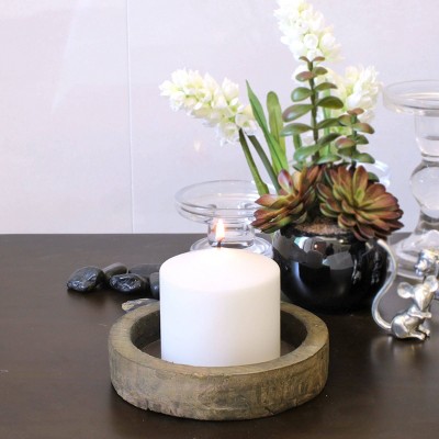 Palm Essence White Paraffin Wax 6-Pack Pillar Candles