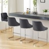 Bekrvio Bar Stools Set of 4, 26” Counter Height with Back - Upholstered PU Leather/Velvet  Steel U-Shaped Base for Kitchen Counter Island - 2 of 4
