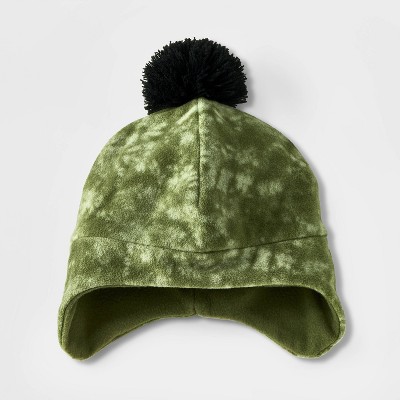 Image of Boys' Tie-Dye Earflap Hat - Cat & Jack™ Green