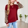 Anna-Kaci Women's Crisscross V-Neck Top with Leopard Print Long Sleeves and Relaxed Fit - 4 of 4