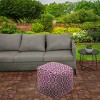 16" Hand Woven Pouf Ottoman Lavender - National Tree Company - 2 of 3