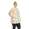 Plus Size Floral Sleeveless Tunic Top - White Mark - 2 of 4