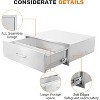 Outdoor Kitchen Drawer, 1-Layer Stainless Steel Flush Mount BBQ Drawer for Outdoor Kitchens & BBQ Islands - 4 of 4