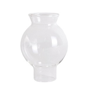 Clear Glass Lamp Chimney, Replacement Hurricane Globe Measures 1 5/16 Inch Diameter Base x 3 3/8 Inches High for Oil or Kerosene Lanterns, Vintner's - 1 of 3