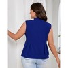 Womens Plus Size Sleeveless Shawl Lapel Blazer Vest - 3 of 3