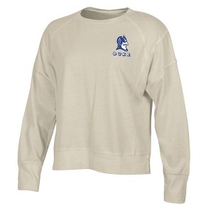 NCAA Duke Blue Devils Women's Long Sleeve Cream T-Shirt - 1 of 3