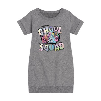 - Mattel - Ghouls Squad Graphic Short Sleeve Fleece Dress