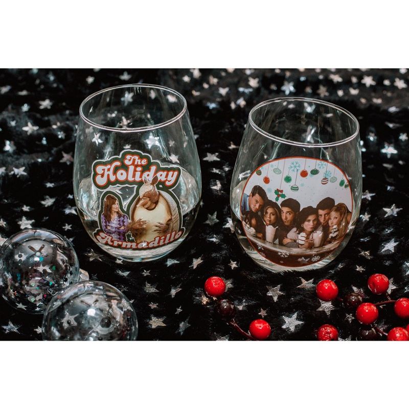 Friends Holiday 20oz Stemless Glass 2-Pack, 5 of 7