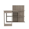 NicBex Home Office Desk L-Shaped Modern Writing Desk with 5 Open Storage Shelves and Wooden Desktop for Office, Study, Living Room - 4 of 4