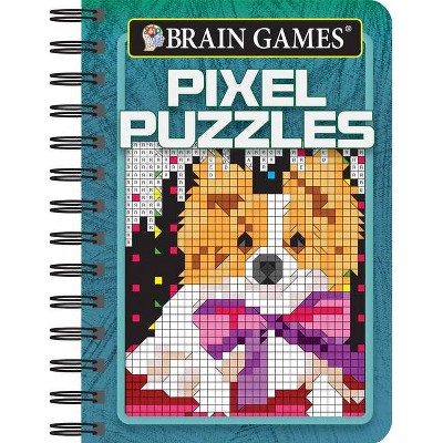 Brain Games Mini - Pixel Puzzles - by  Publications International Ltd & Brain Games (Spiral Bound)