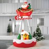 10' Christmas Indoor/Outdoor Lighted Inflatable Santa in Sleigh Over the House - Wondershop™ - 2 of 4