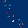 Men's Design By Humans Flying Paper Cranes Birds By Magnussons Tank Top - 2 of 3